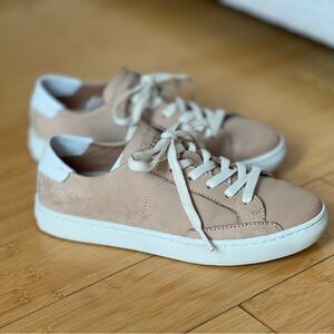 Soludos Women The Original Ibiza, Classic Leather Sneaker, Champagne Pink Suede